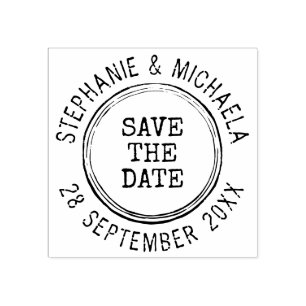Hochzeit Landhausstil Save the Date Stempel