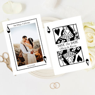 Hochzeit Las Vegas Save the Date Playing Card  Einladung