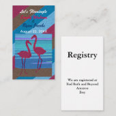 Hochzeit Lasse Flamingle Bird Beach in der Dusk Re Begleitkarte (Vorne/Hinten)