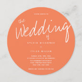 Hochzeit lässiger Korallenarten Einladung (Vorderseite)