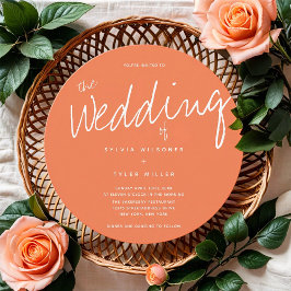 Hochzeit lässiger Korallenarten Einladung