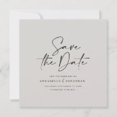 Hochzeit lässiger Schrift Save The Date (Vorderseite)