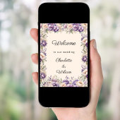 Hochzeit Lavendel Champagner Creme Willkommen Poster