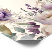Hochzeit Lavendel Champagner Creme Willkommen Poster (Ecke)
