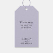 Hochzeit Lavendel Flieder Touch Geschenkanhänger (Rückseite)