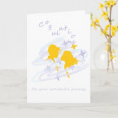 Hochzeit: Lebensreise Karte (Gelbe Blume)