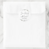 Hochzeit Leckerei Jar Gefallen Jam mit Liebe-Klass Runder Aufkleber (Tasche)