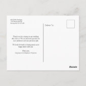 Hochzeit Liebe & dank Hydrangea Floral Foto Postkarte (Rückseite)