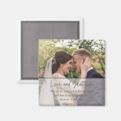 Hochzeit Liebe Dankbarkeit Foto Vielen Dank Magnet (Vorderseite/Rückseite)