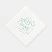 Hochzeit | Liebe ist süße Süßspeise Buffet Minze G Serviette (Ecke)