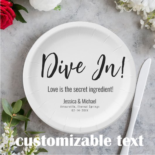 💍 Hochzeit Liebe Minimalistisch Pappteller