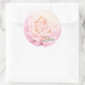 Hochzeit Liebe Rosa Stiker Runder Aufkleber (Tasche)