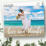 Hochzeit Liebe und Dank | Danke Foto Postkarte<br><div class="desc">Hochzeit Liebe und Dank | Vielen Dank Foto Postcard</div>