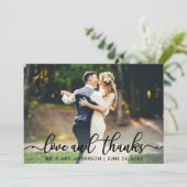 Hochzeit Liebe und danke Foto Danke B (Stehend Vorderseite)