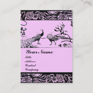 Hochzeit Liebesvögel, schwarz und weiß rosa Visitenkarte