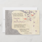 Hochzeit Lila Baumkorallen Einladung (Vorderseite)