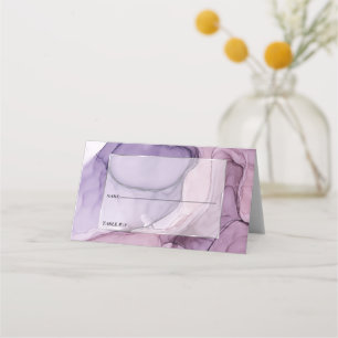 Hochzeit Lila Exotik Platzkarte