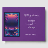 Hochzeit lila Küstenvibe Gästebuch (Vorderseite)