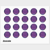 Hochzeit lila Küstenvibe Runder Aufkleber (Blatt)