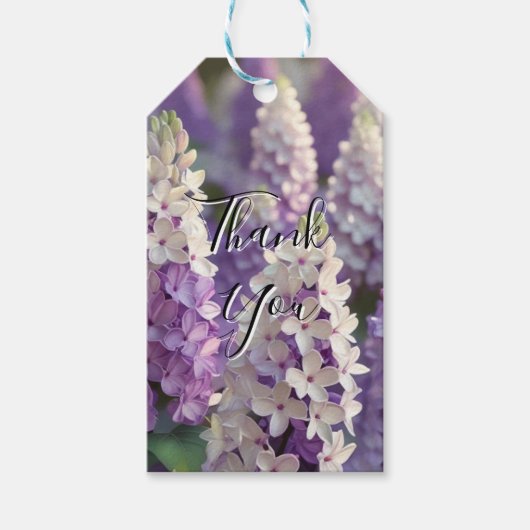 Hochzeit Lila Lilac Danke Sticker Geschenkanhänger (Vorderseite)