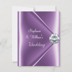 Hochzeit Lila Mauve Diamant Schmuck Einladung