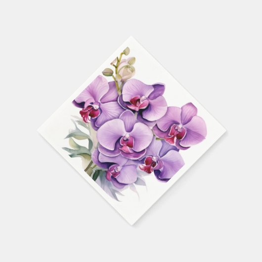 Hochzeit lila Orchideen Serviette (Ecke)