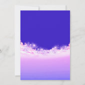 Hochzeit Lila Ozean Blue Waves Weißer Ozean Einladung (Rückseite)