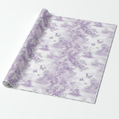 Hochzeit Lila Schmetterlinge im Lila Hintergrund Geschenkpapier (Ungerollt)