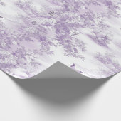 Hochzeit Lila Schmetterlinge im Lila Hintergrund Geschenkpapier (Ecke)