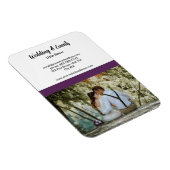 Hochzeit lila und weiß magnet (Rechte Seite)