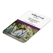Hochzeit lila und weiß magnet (Linke Seite)