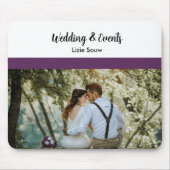 Hochzeit lila und weiß mousepad (Vorne)
