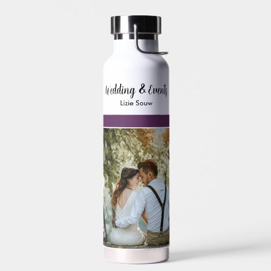 Hochzeit lila und weiß trinkflasche (Links)