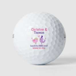 Hochzeit Lovebirds Rosa Lila Gefälligkeit Golfball