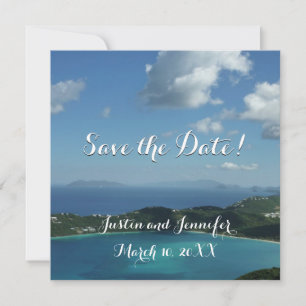 Hochzeit Magens Bay, St. Thomas Save the Date Feiertagskarte