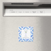 Hochzeit Magnet mediterranes Blau Save the Date. (In Situ (Geschirrspüler))