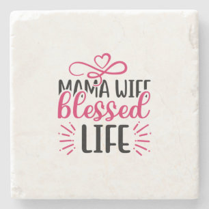 Hochzeit Mama Ehefrau Seliges Leben Steinuntersetzer