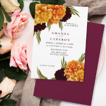Hochzeit "MARIGOLD" in Burgund Rot