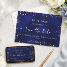 Hochzeit marineblau goldener Glitter Winter