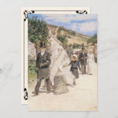 Hochzeit März von Robinson, Impressionismus Art Einladung (Vorne/Hinten)