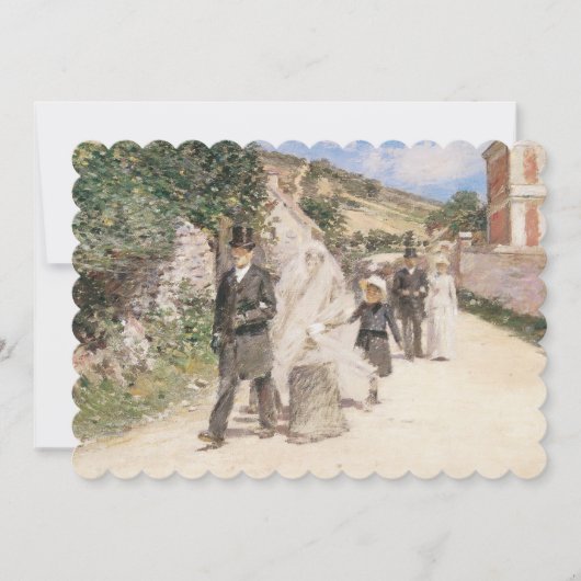 Hochzeit März von Robinson, Vintager Impressionism Einladung (Vorderseite)