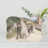 Hochzeit März von Robinson, Vintager Impressionism Einladung (Stehend Vorderseite)