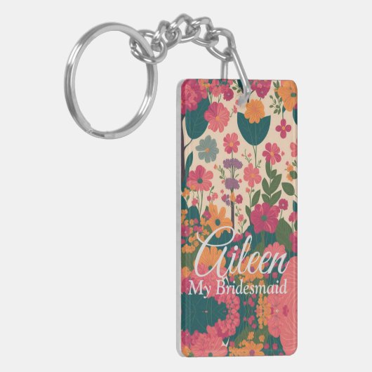 Hochzeit maßgeschneiderte Bridesmaid Schlüsselanhänger (Vorderseite links)