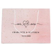 Hochzeit mehr Herz Drehbuch rot Rosa Gold Große Geschenktüte (Vorderseite)