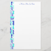 Hochzeit mehrsprachig Vielen Dank Typografie Borde Briefpapier (Vorderseite)