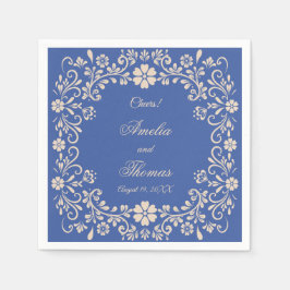 Hochzeit mexikanischer Rustikaler Blumen Serviette