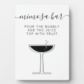 Hochzeit Mimosa Bar Sign, Bubbly Bar Drink Bar Fotoplatte (Vorderseite)