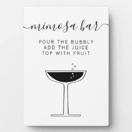 Hochzeit Mimosa Bar Sign, Bubbly Bar Drink Bar Fotoplatte