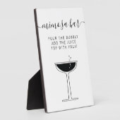 Hochzeit Mimosa Bar Sign, Bubbly Bar Drink Bar Fotoplatte (Seite)