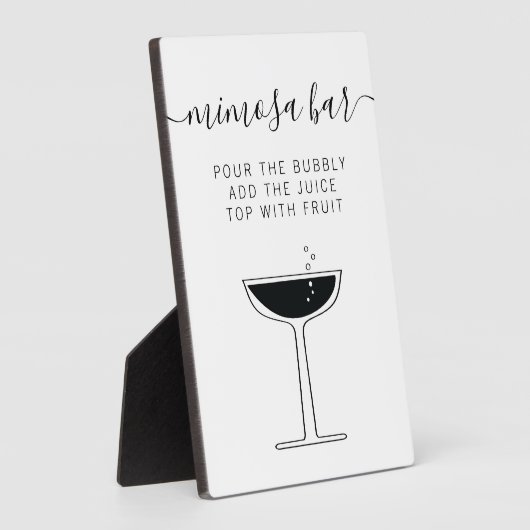Hochzeit Mimosa Bar Sign, Bubbly Bar Drink Bar Fotoplatte (Seite)